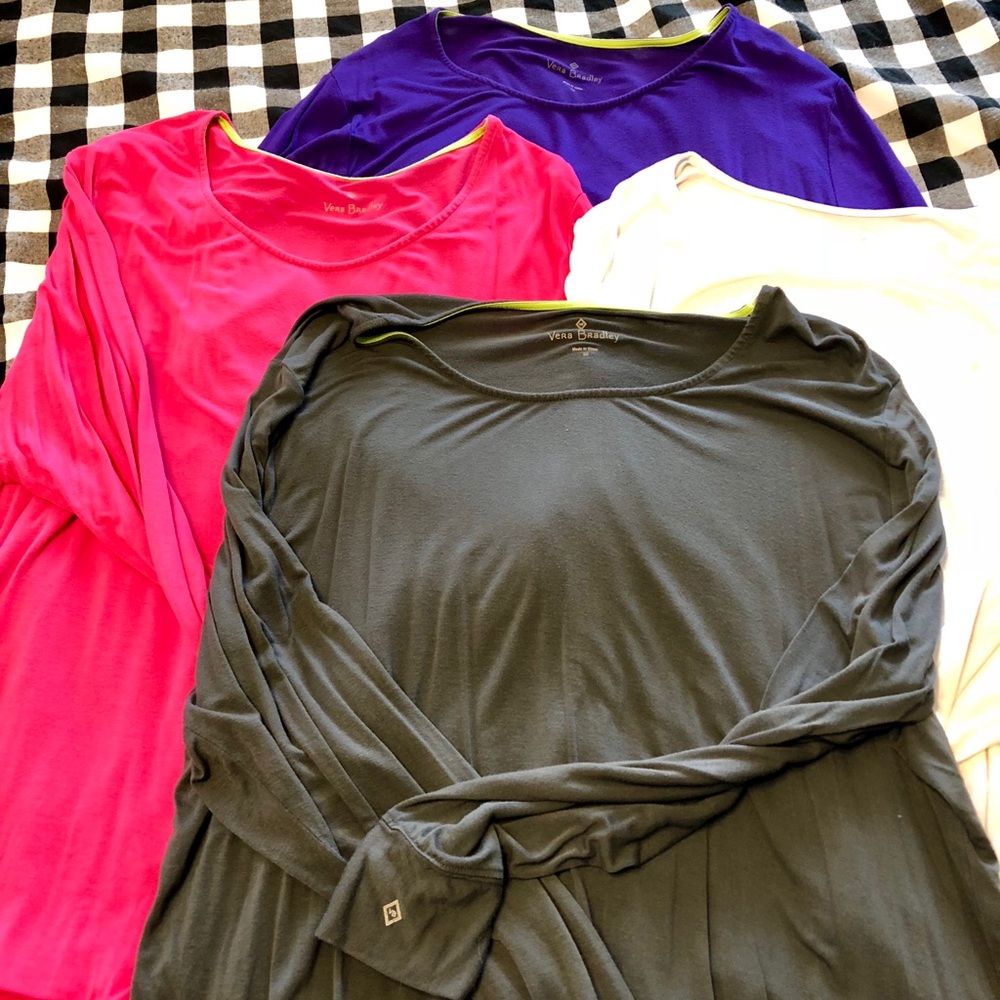 Vera Bradley Scrub Undershirts- Set of 4